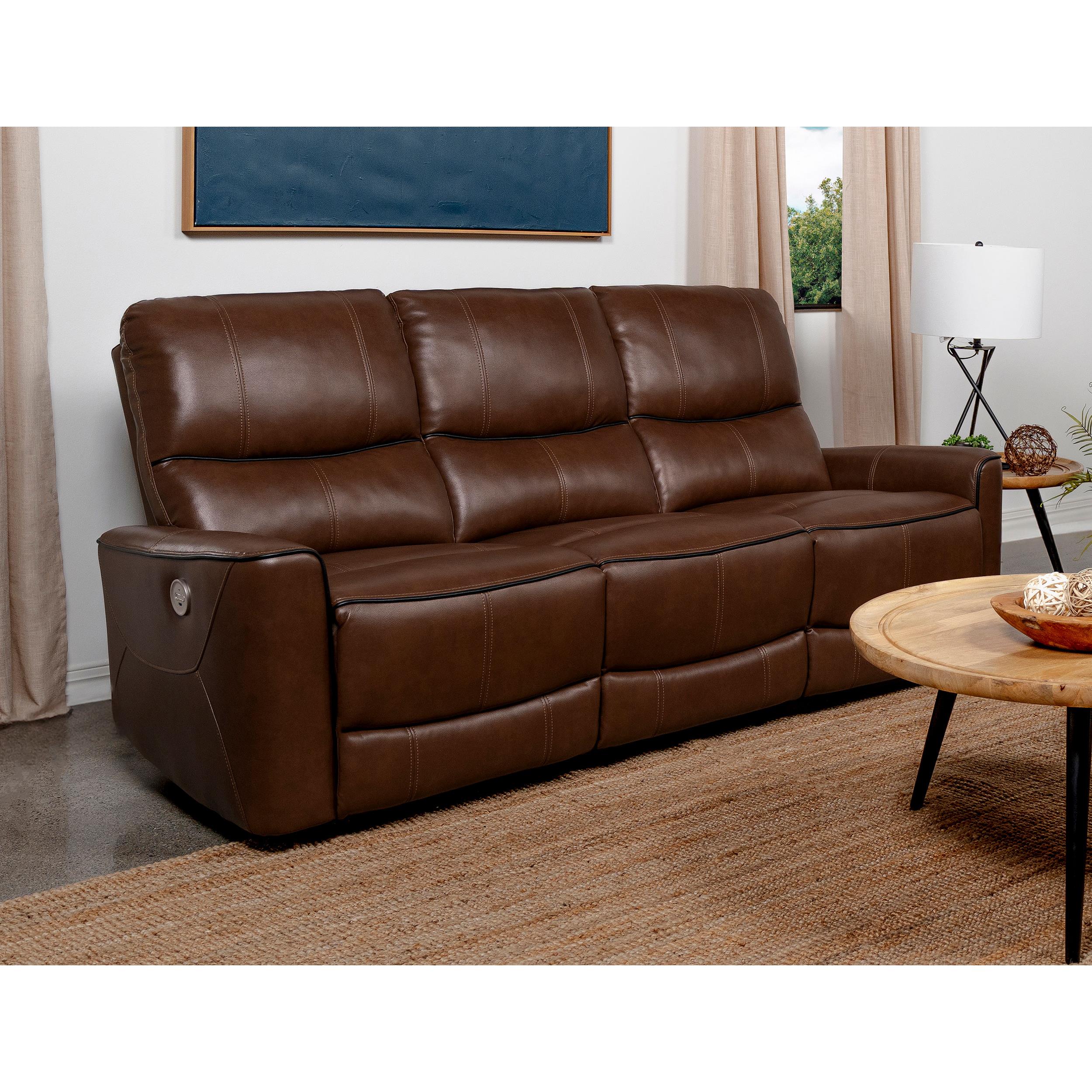 Diamond Modern Furniture COA Greenfield Power Reclining Leatherette Sofa 610264P IMAGE 7