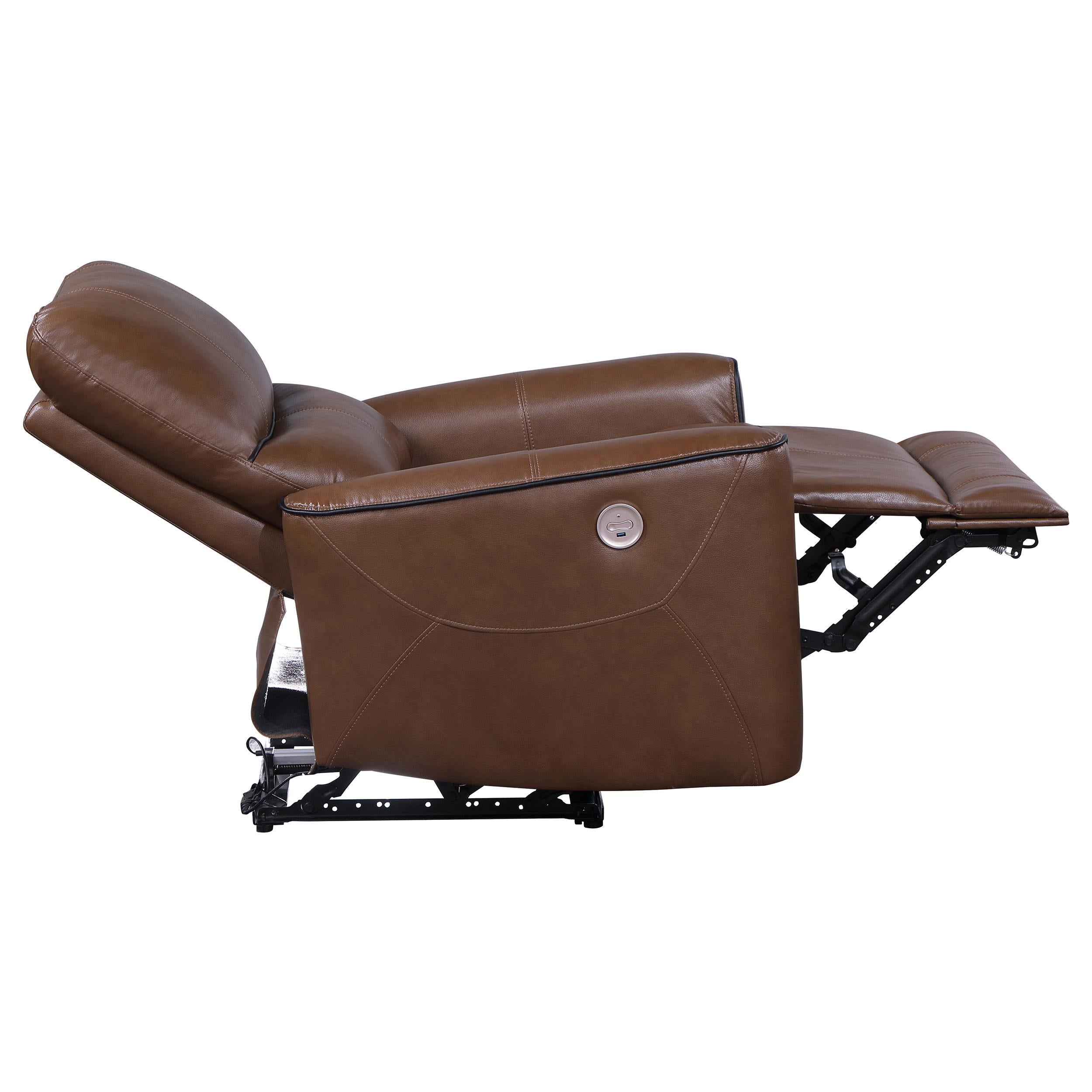 Diamond Modern Furniture COA Greenfield Power Leatherette Recliner 610266P IMAGE 6