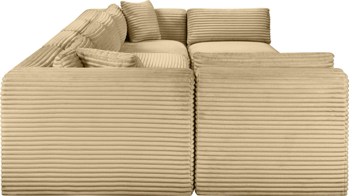 Shaggy - 6 Piece Modular U-Shaped Armless Sectional