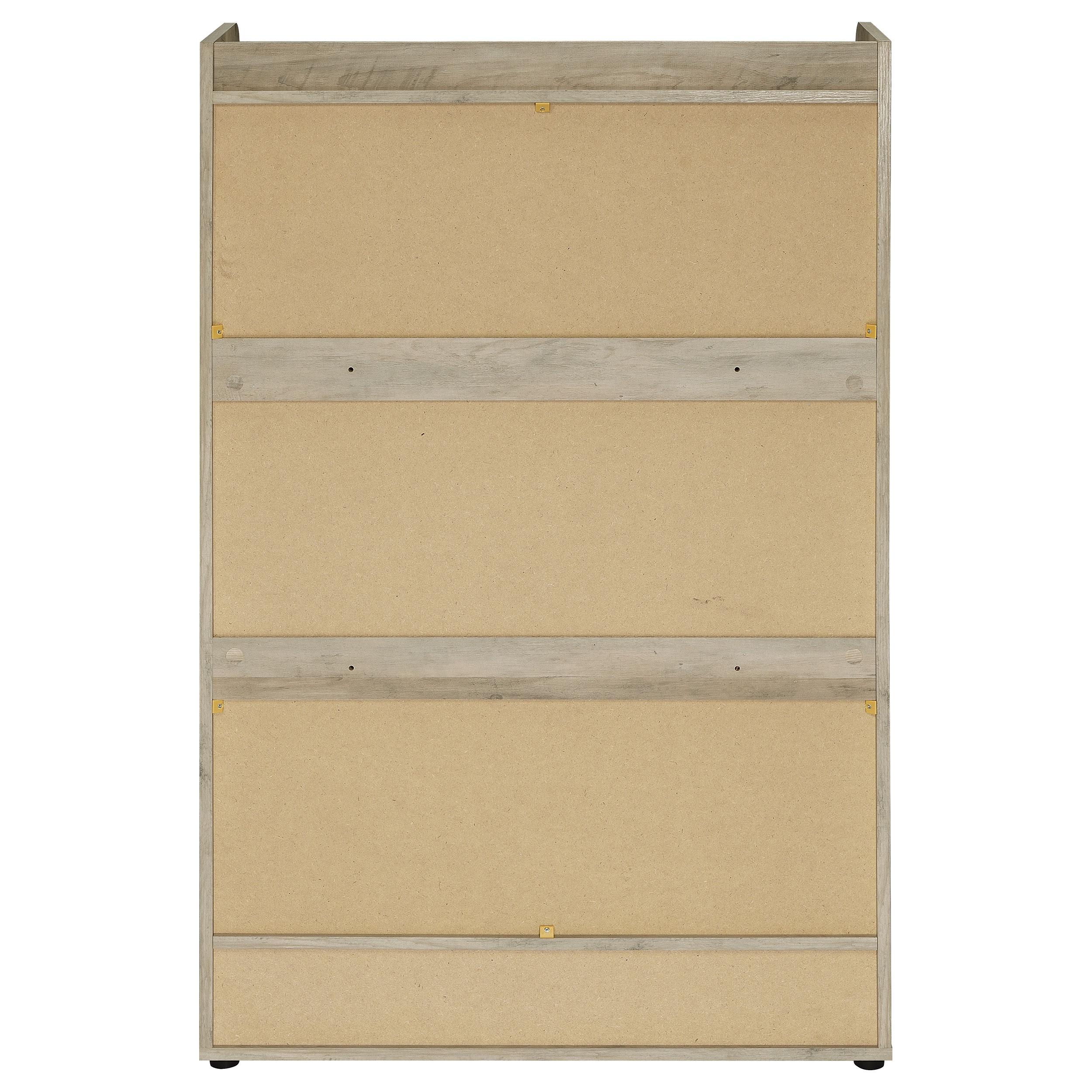 Coaster Furniture Denia 950404 3-Tier Shoe Storage Cabinet - Antique Pine/Grey IMAGE 9