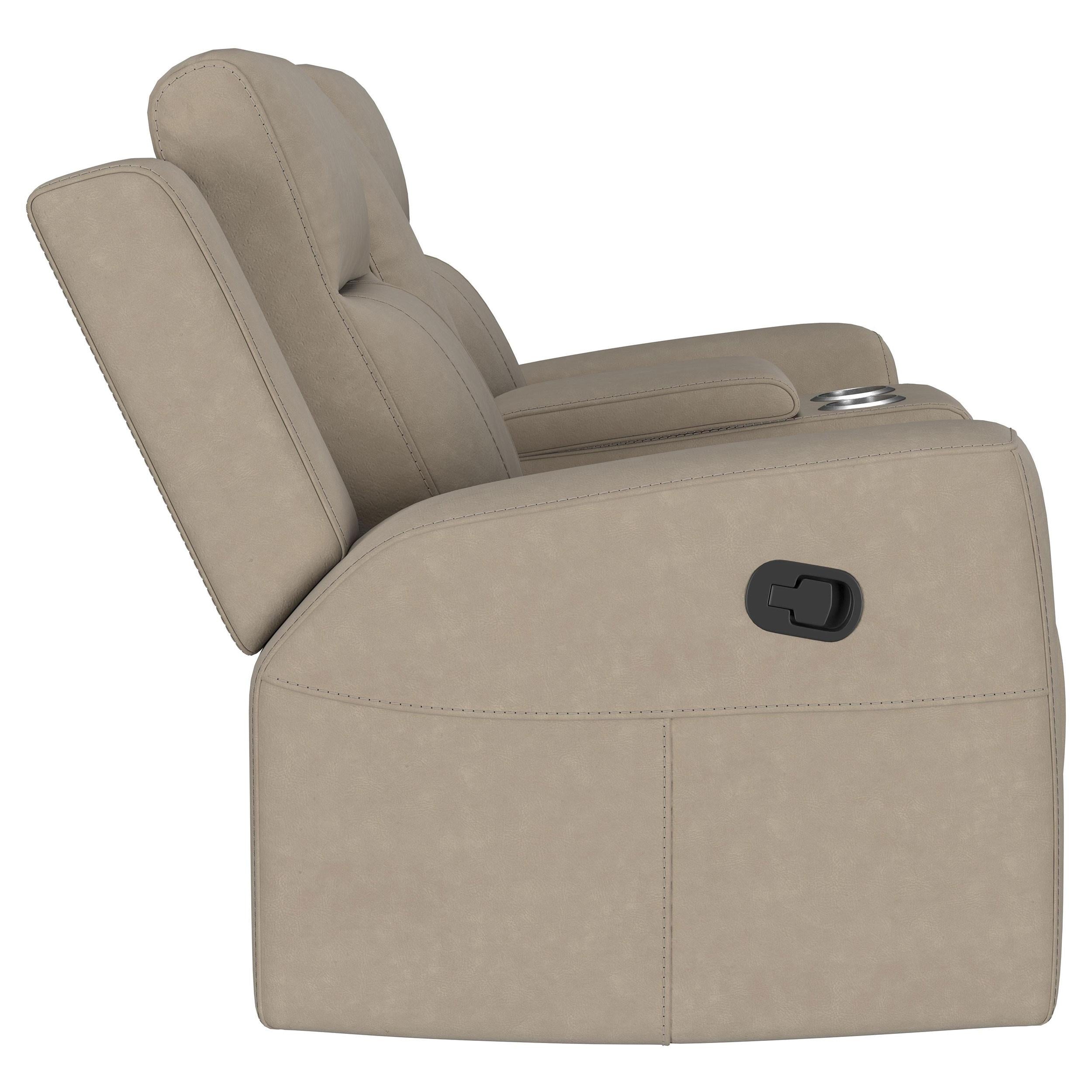 Diamond Modern Furniture COA Brentwood Reclining Fabric Loveseat with Console 610282 IMAGE 9