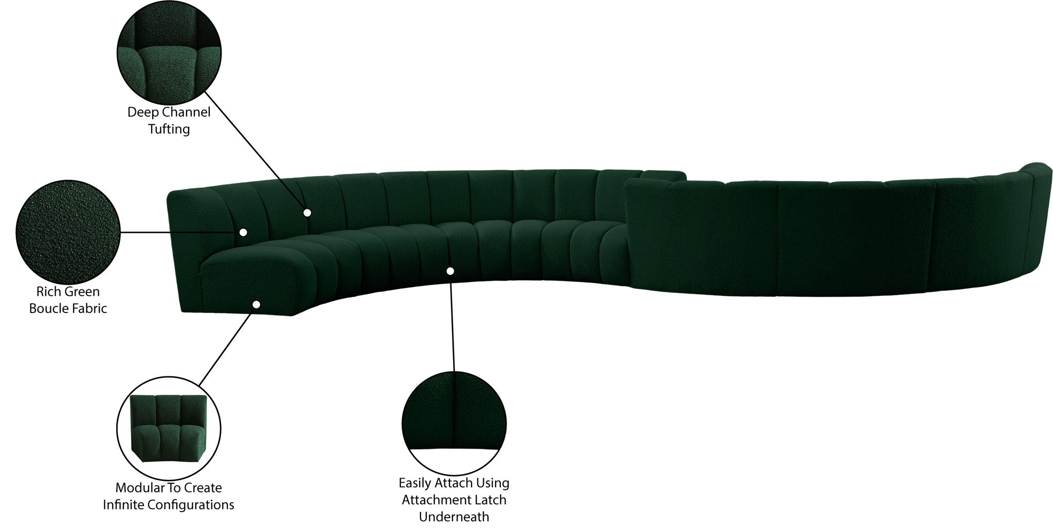 Infinity - 8 Piece Boucle Modular Sectional