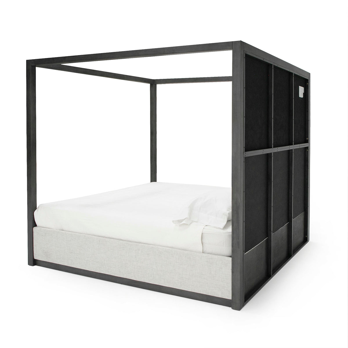 Manhattan - Contemporary Canopy Grey Bed -queen