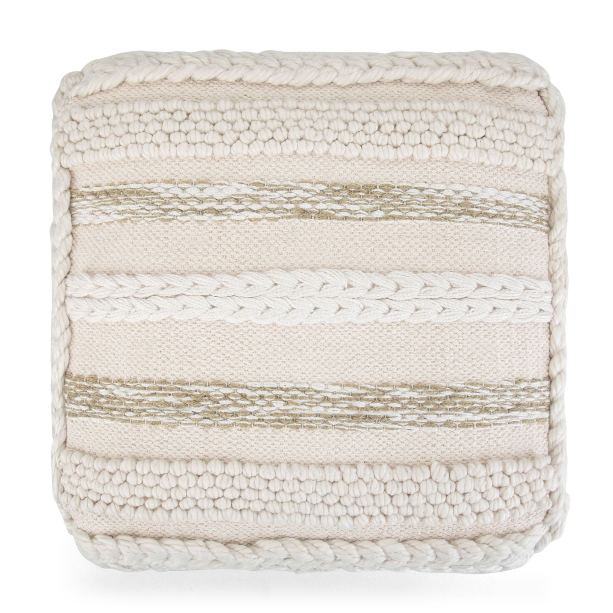 Sommer - Square Pouf - Off White