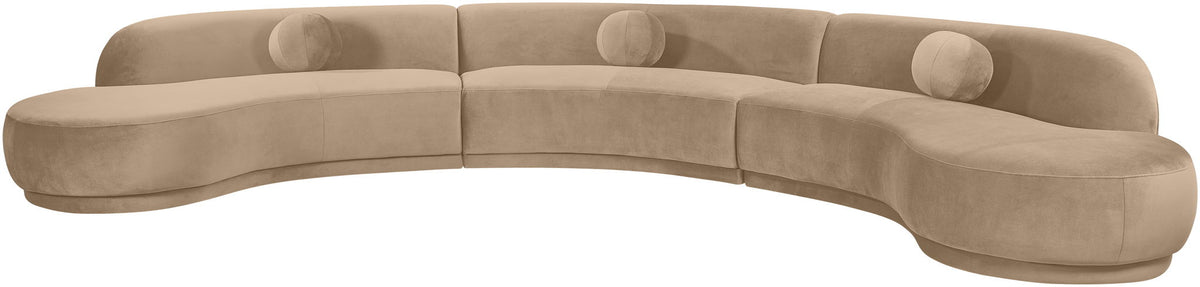 Avra - 177.5" Velvet Performance Fabric Upholstered Sectional