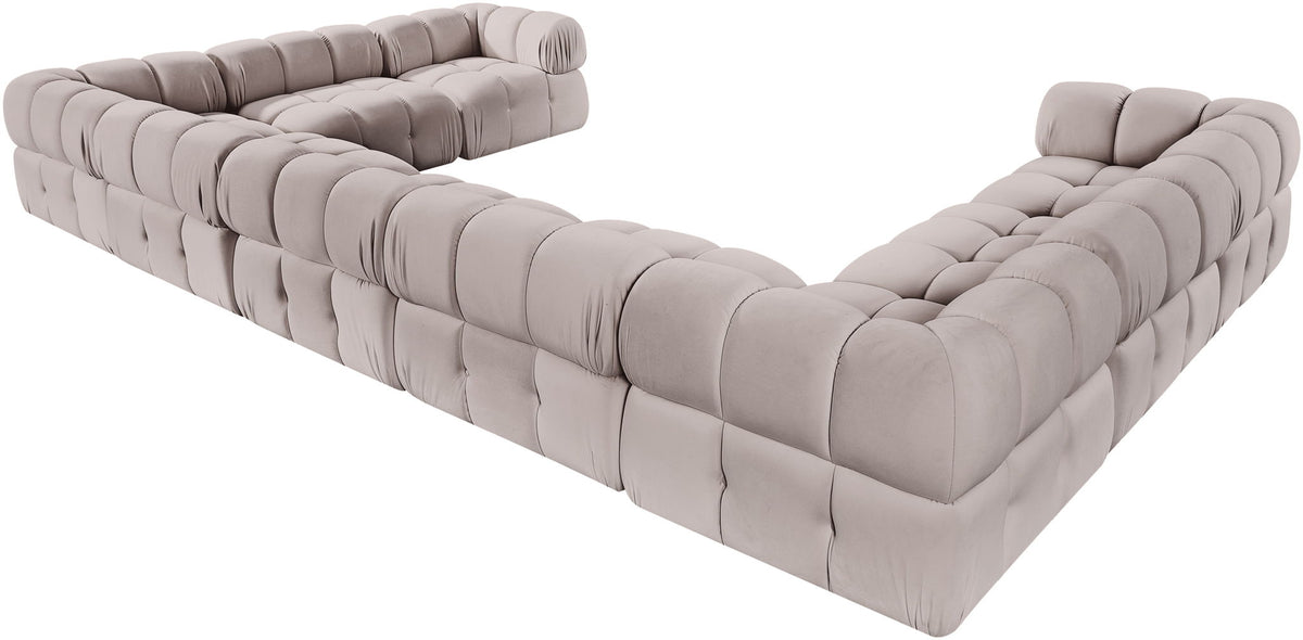 Orin - Velvet Performance Fabric Upholstered 9 Piece Sectional