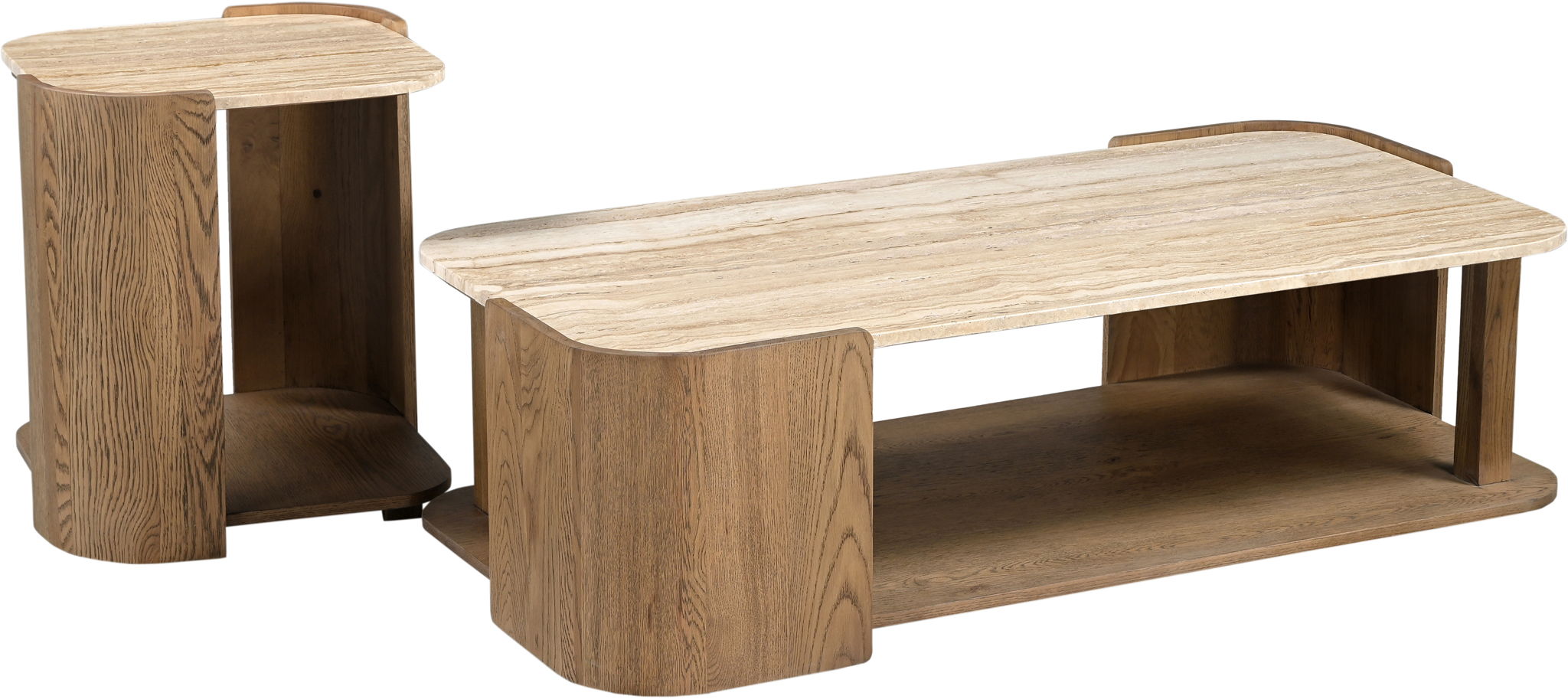 Calabria - Marble And Oak Wood Table