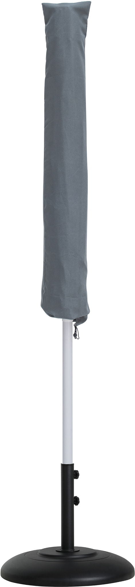 Fiji - Aluminum Patio Umbrella With Round Black And White Base