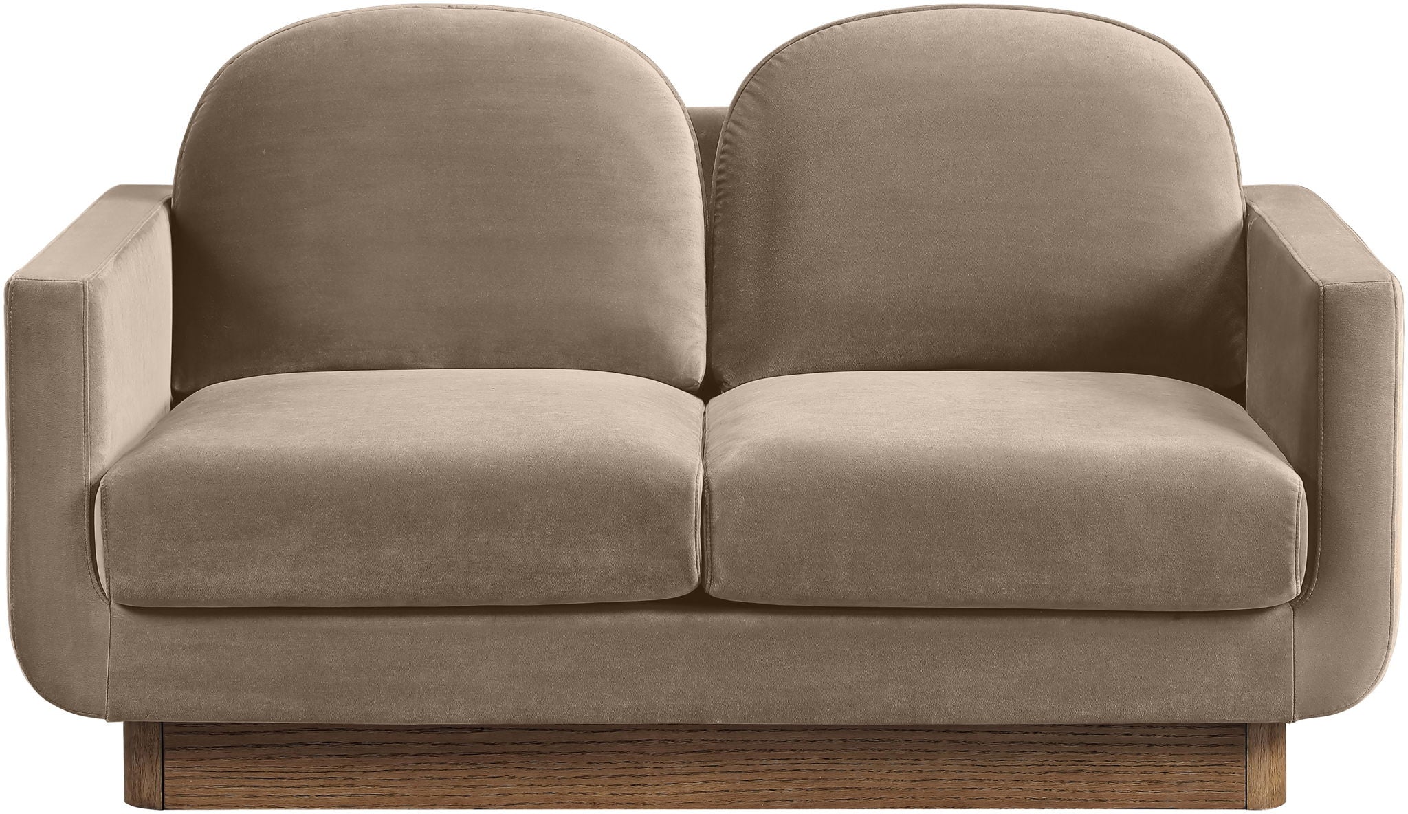 Diviento - Velvet Performance Fabric Upholstered Loveseat
