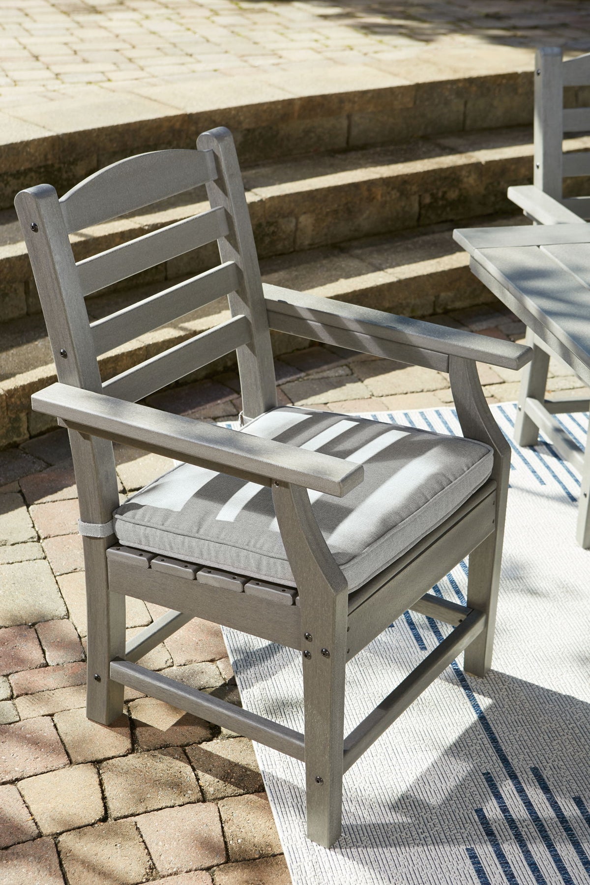 Visola - Arm Chair With Cushion (Set of 2) - Gray