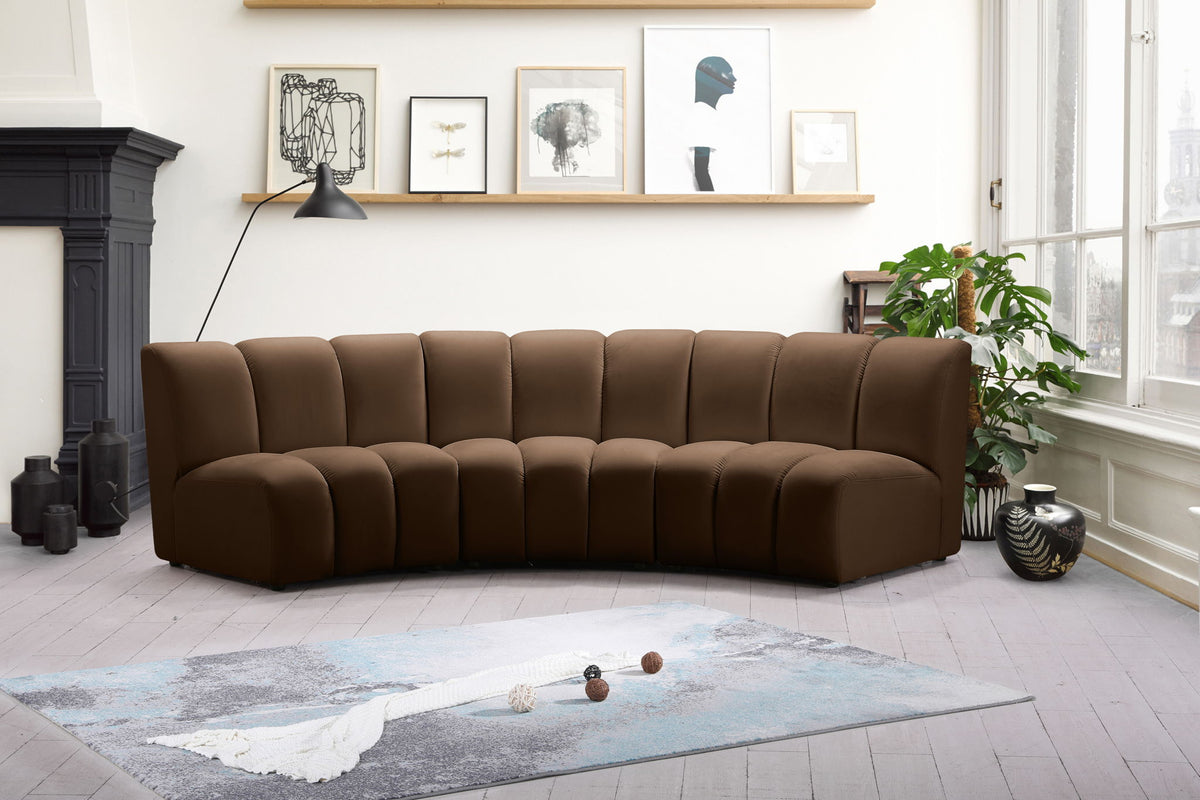 Infinity - 3 Piece Modular Sectional - Brown
