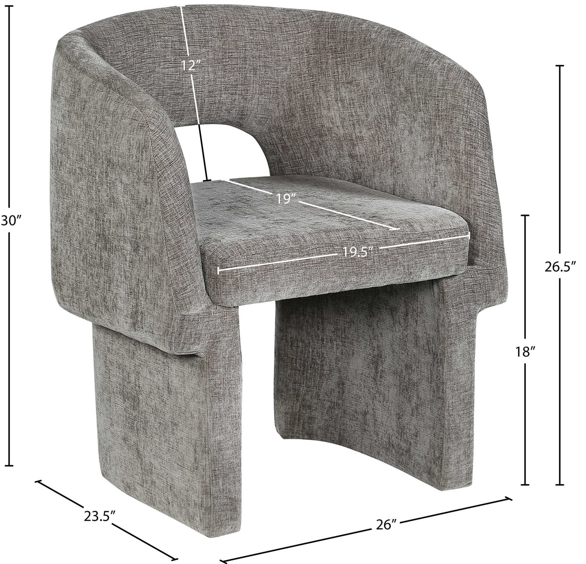 Emmet - Chenille Dining Chair / Accent Chair