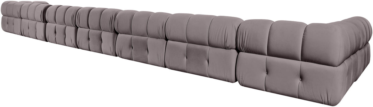 Orin - Velvet Performance Fabric Upholstered 8 Piece L-Shaped Sectional
