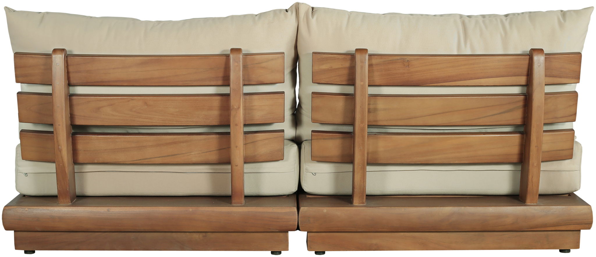 Mirella - 2 Piece Water Resistant Fabric 74" Upholstered Outdoor Patio Modular Armless Loveseat