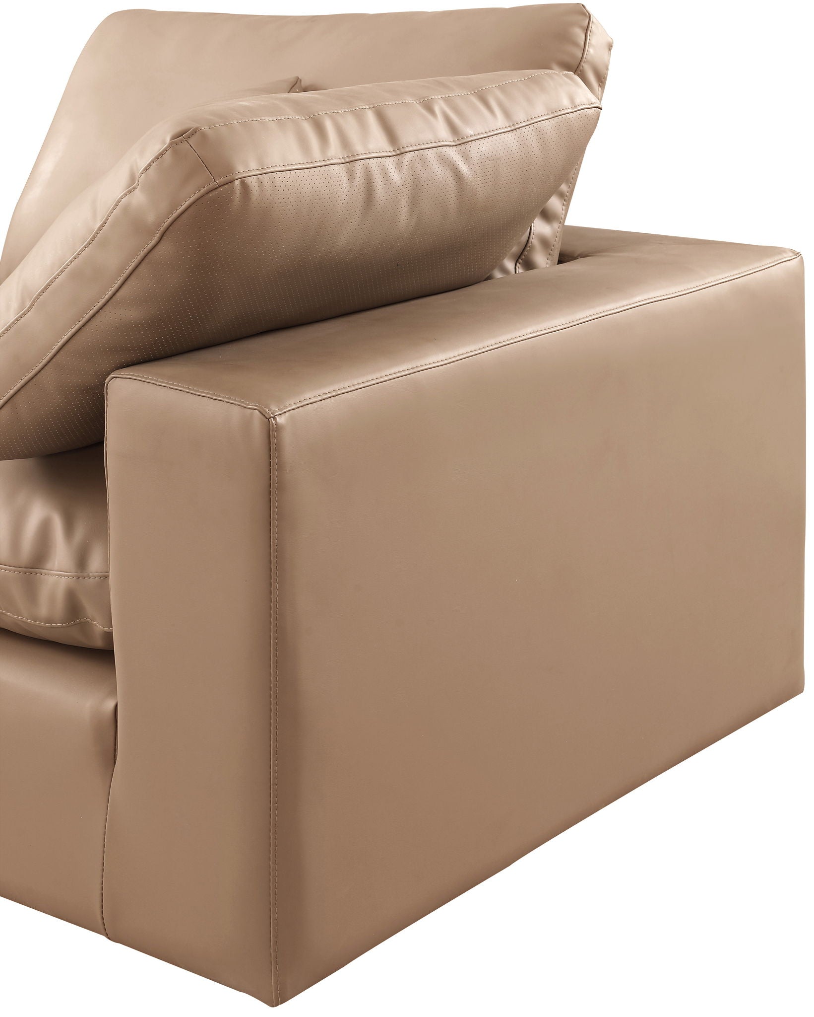 Comfy - Faux Leather Modular Sofa 4 Pieces - Tan
