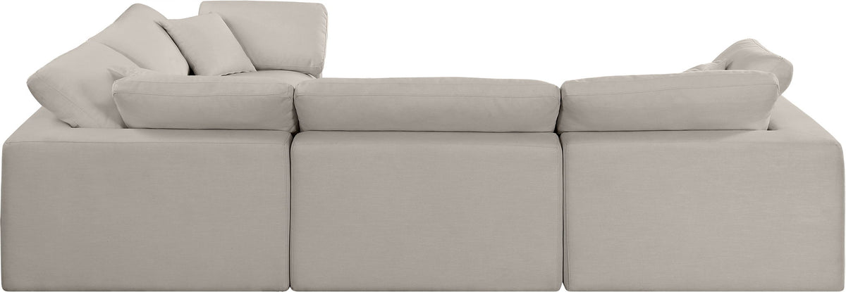 Comfy - 4 Piece Linen Fabric Modular Sectional