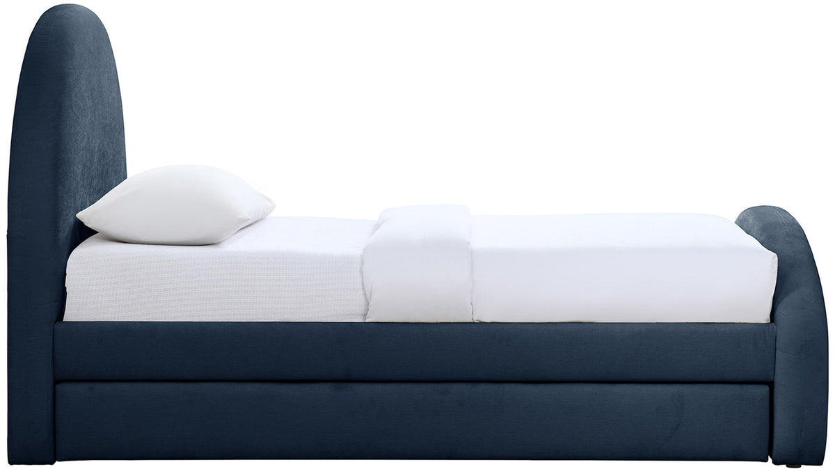 Andaz - Chenille Fabric Upholstered Trundle Bed