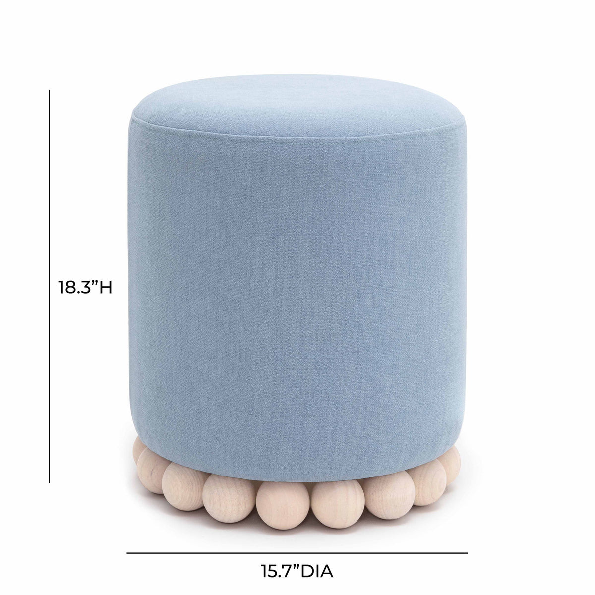 Dex - Upcycled Fabric Ottoman