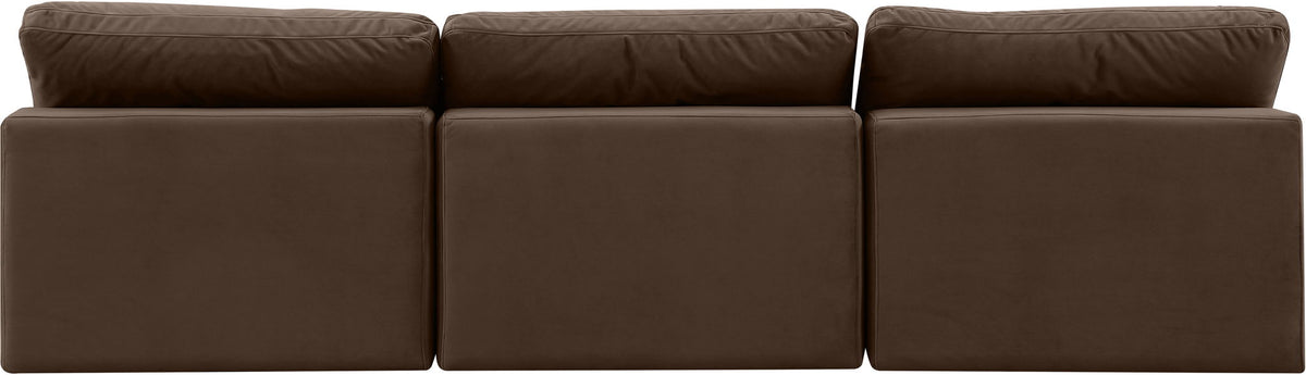 Comfy - Velvet Modular Armless Sofa 3 Seats