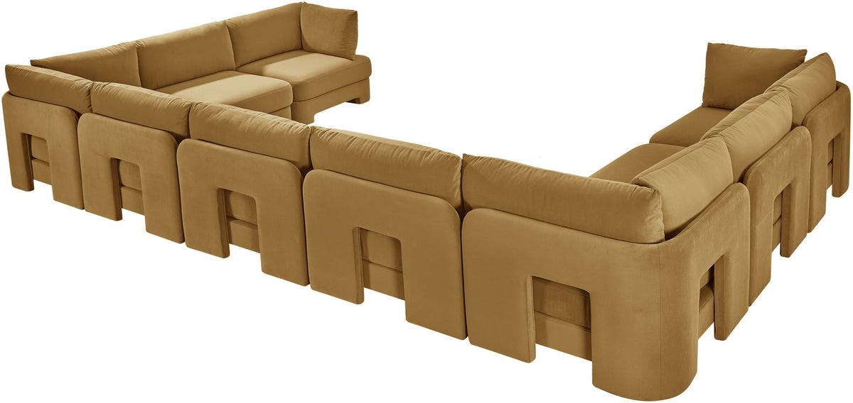 Hammond - Velvet Performance Fabric Upholstered 9 Piece Sectional