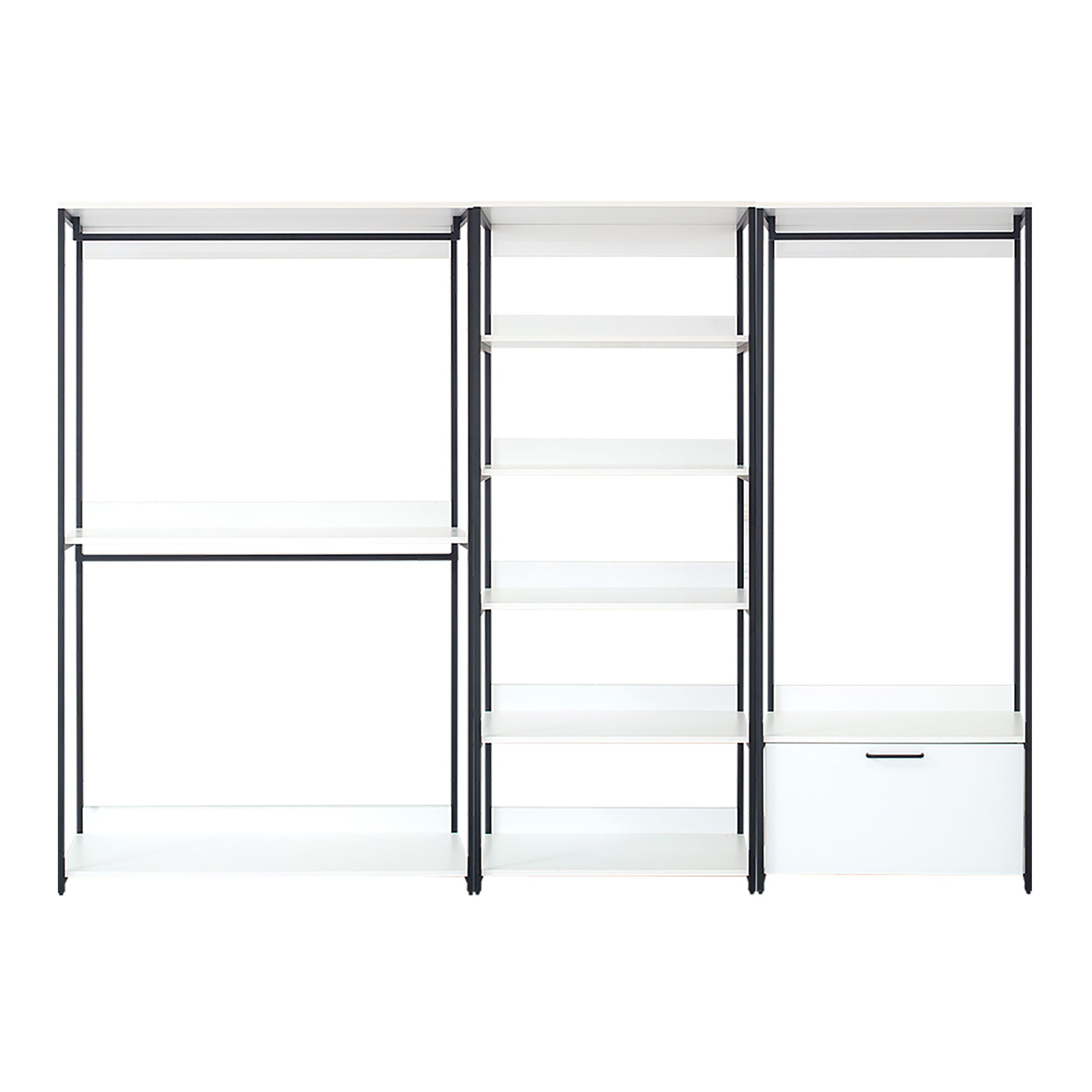 Fiona - Freestanding Walk-In Closet System, Extra Storage Space - White