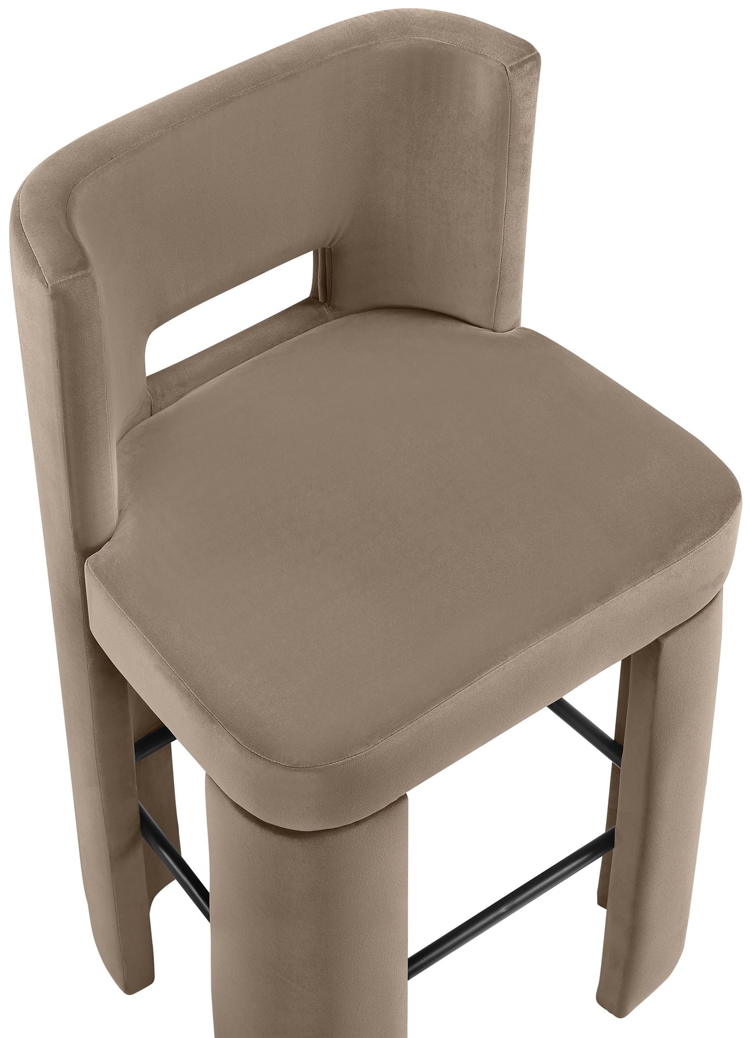Zuno - Velvet Performance Fabric Upholstered Bar Stool (Set of 2)