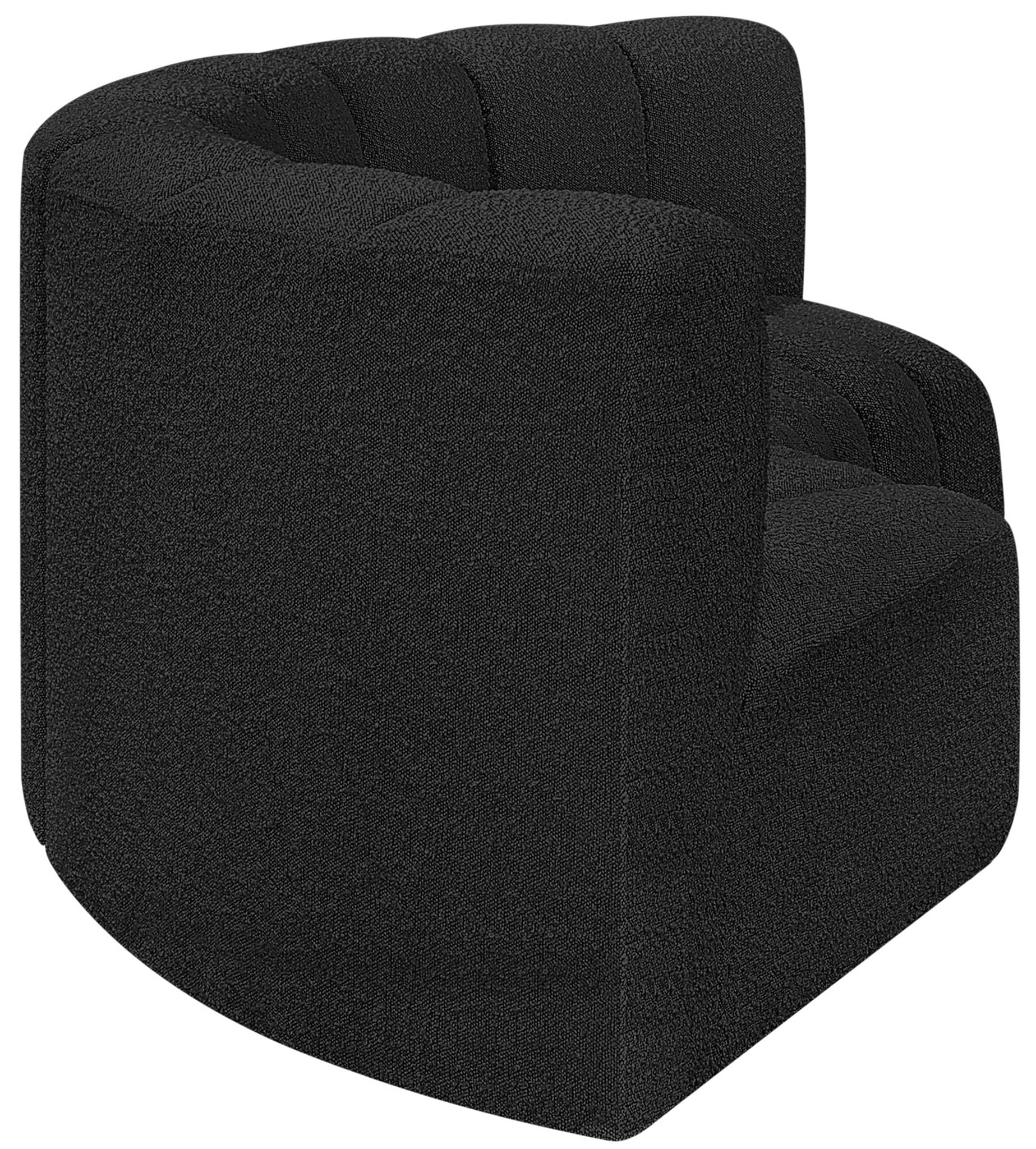 Arc - Boucle Fabric 3 Piece Modular U-Shaped Sofa