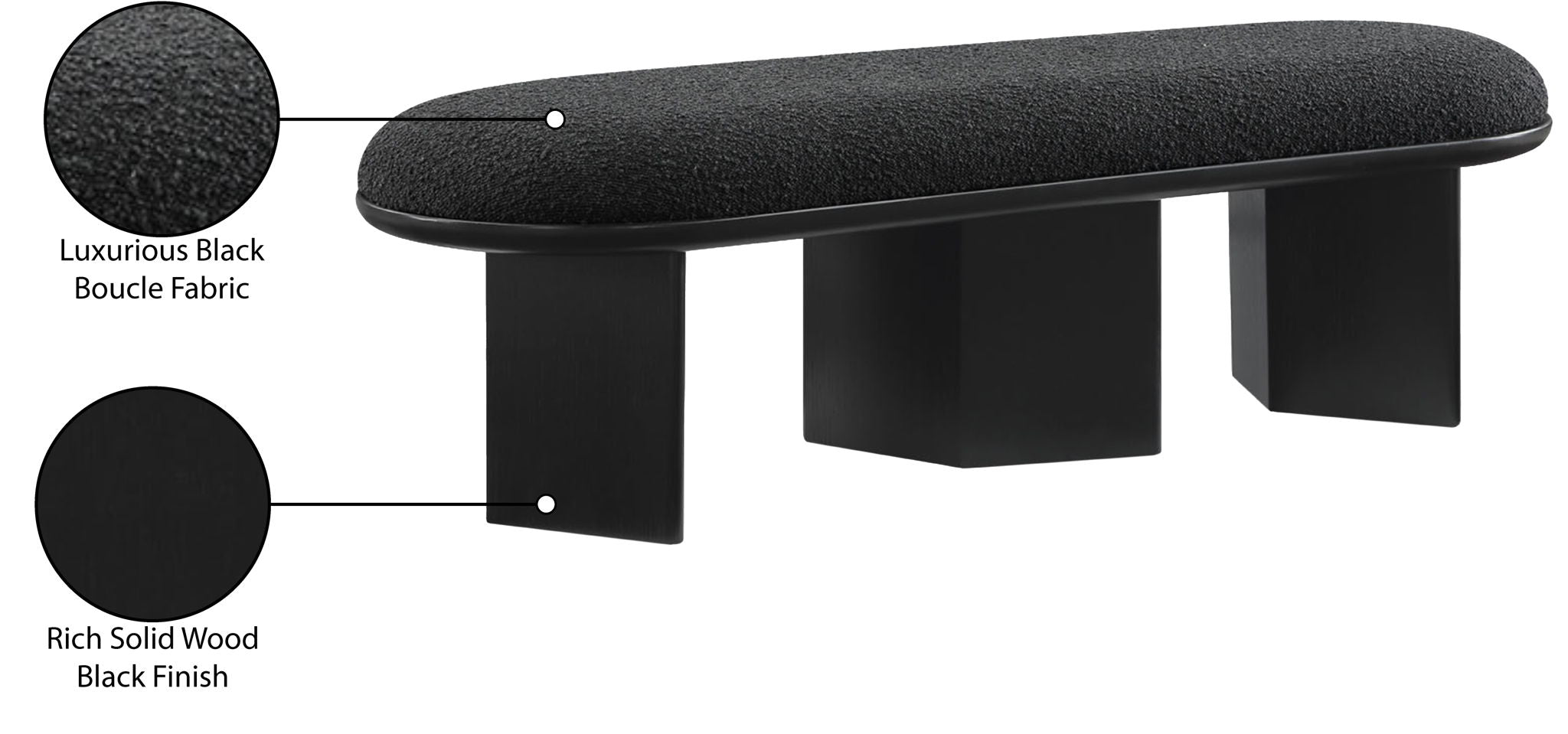 Wilshire - Bench With Black Base