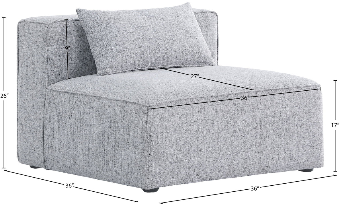 Cube - Linen Armless Chair