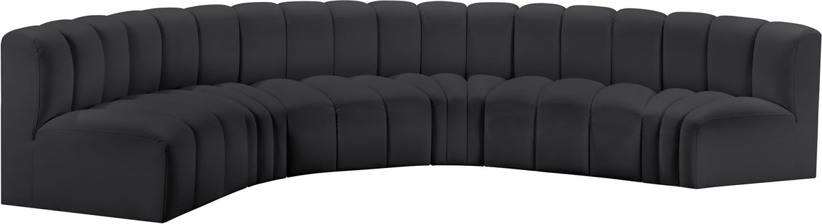 Arc - Faux Leather 6 Piece U-Shaped Modular Sofa