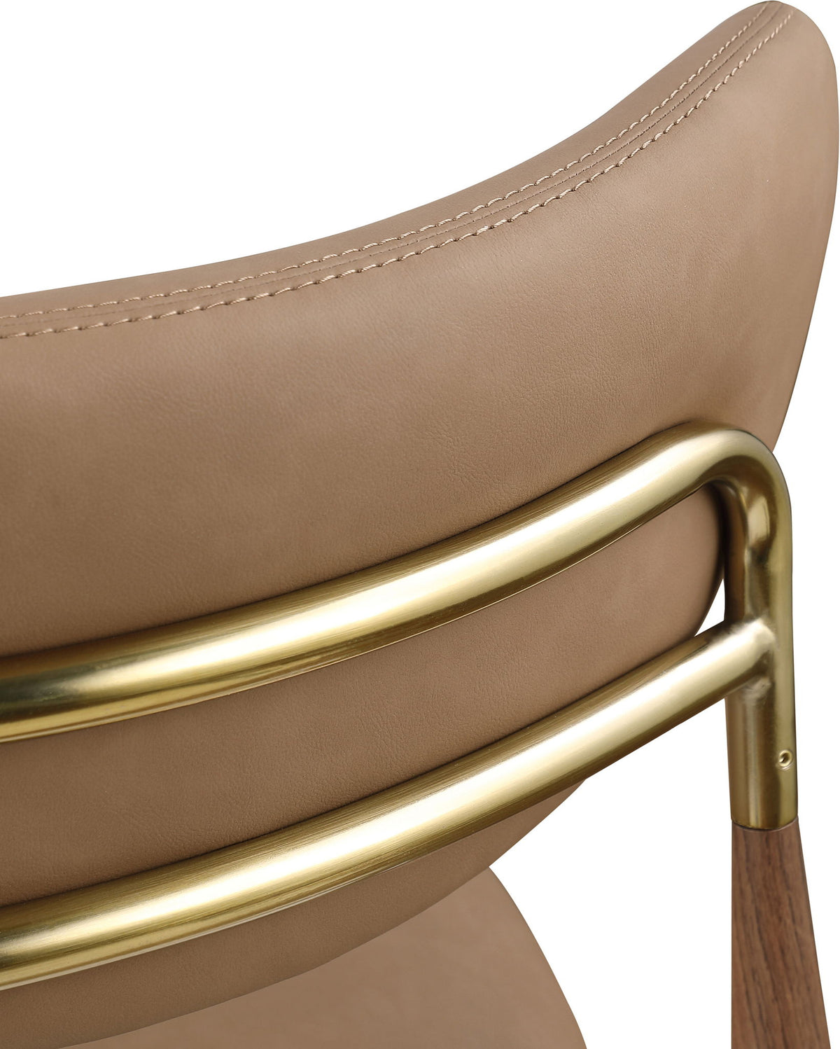 Ronda - Vegan Leather Upholstered Dining Side Chair - Walnut Legs