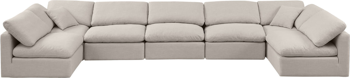 Indulge - Linen 7 Piece Modular U-Shaped Sectional