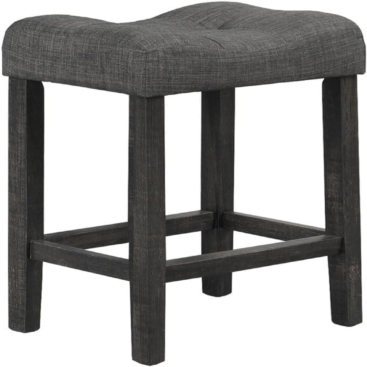 Transitional Counter Dining Set With 4 Tufted Stools