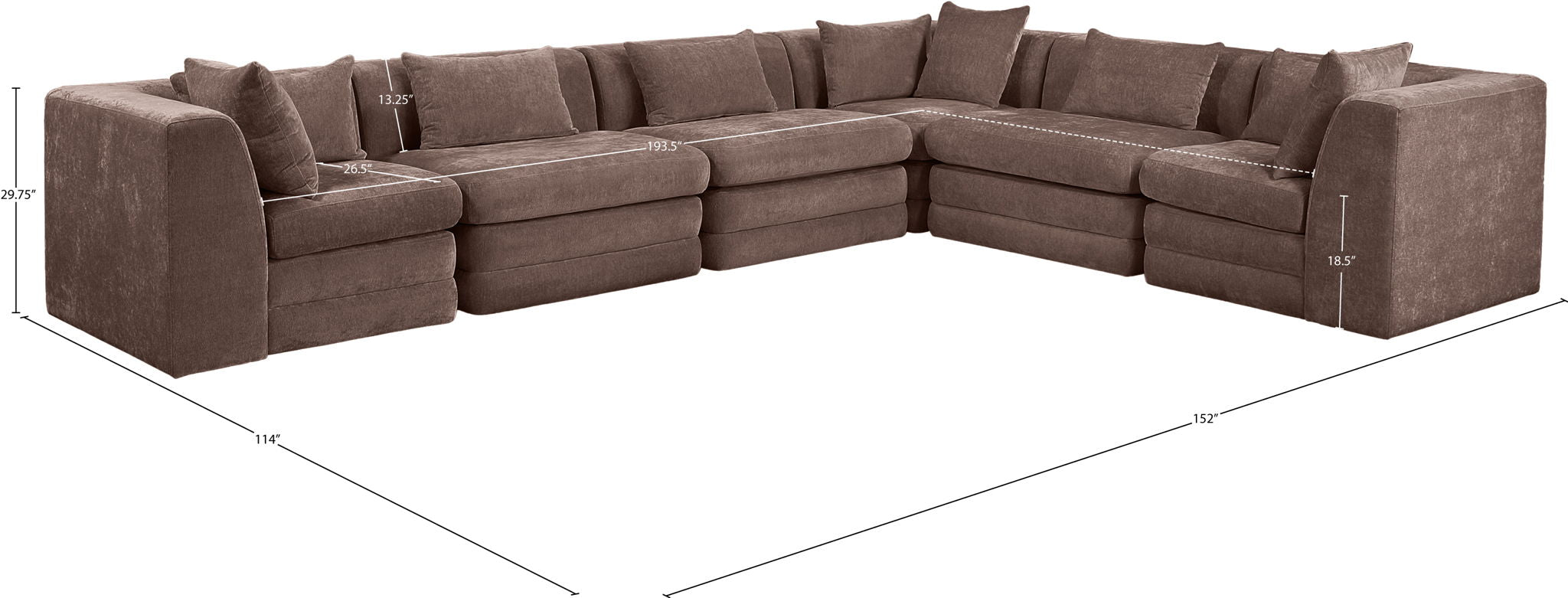 Stellar - 6 Piece Upholstered Modular Sectional