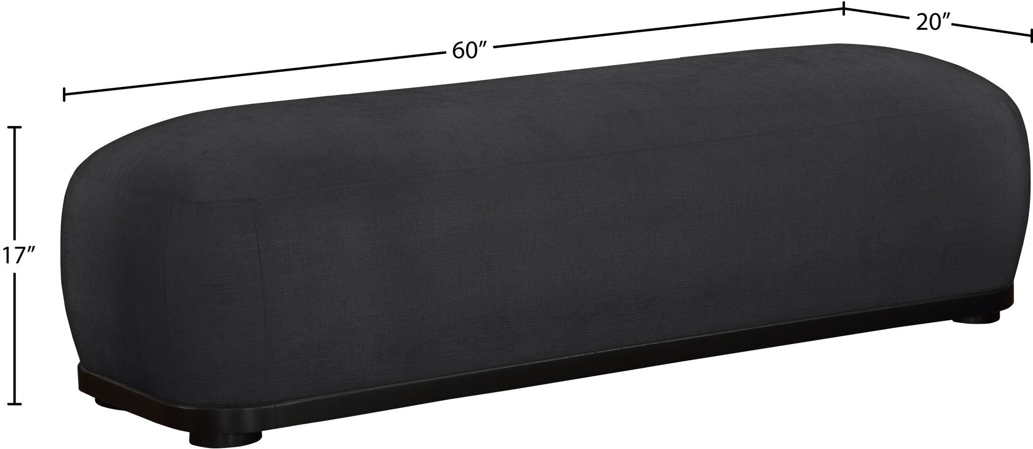 Calum - Bench - Black Frame