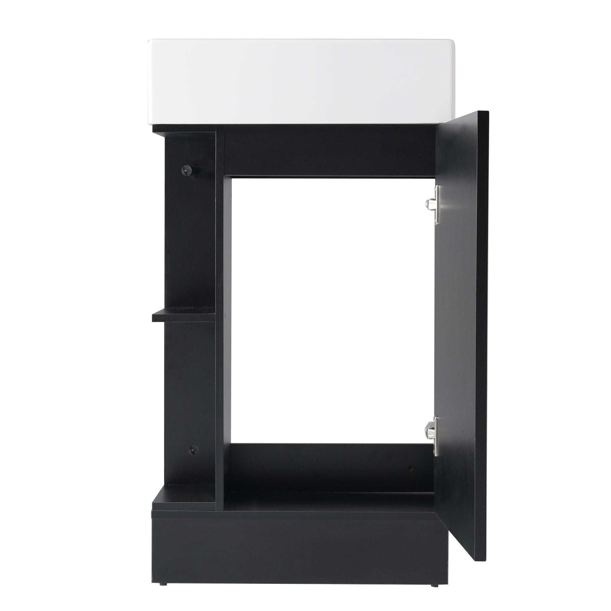 Modern Bathroom Vanity With Sink And 2 Tier Shelf