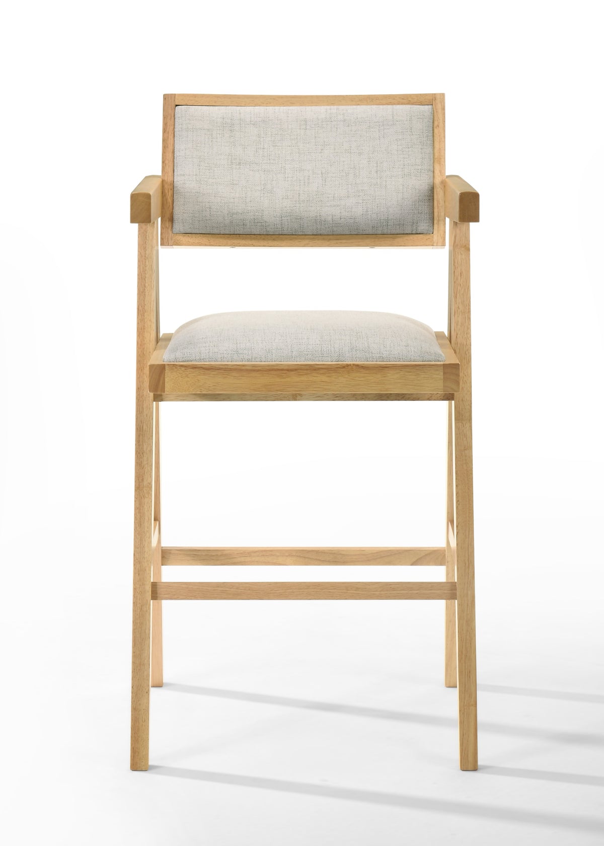 Fern - Modern Natural and Beige Counter Stool Set of 2