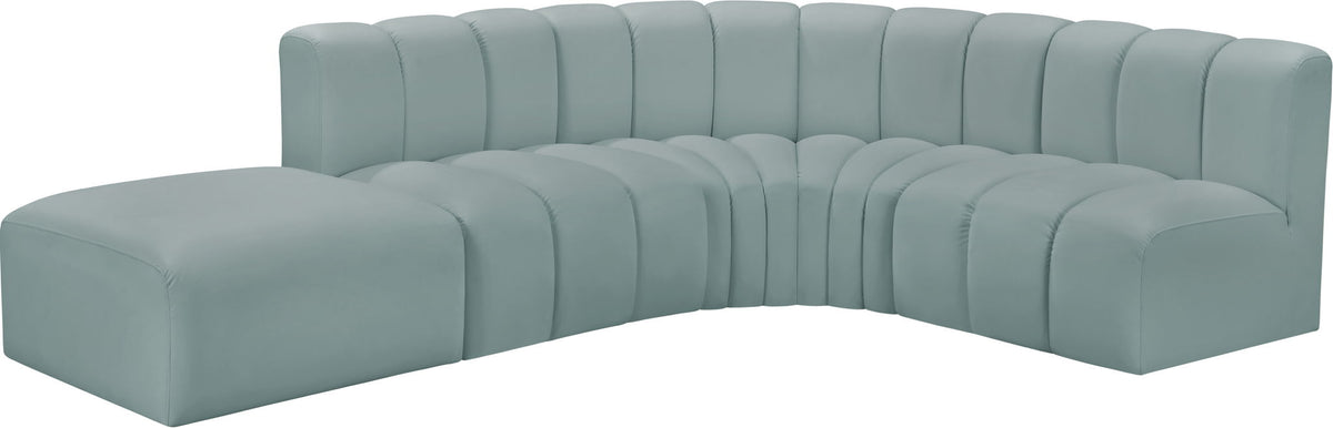 Arc - Faux Leather 5 Piece Corner Modular Sofa