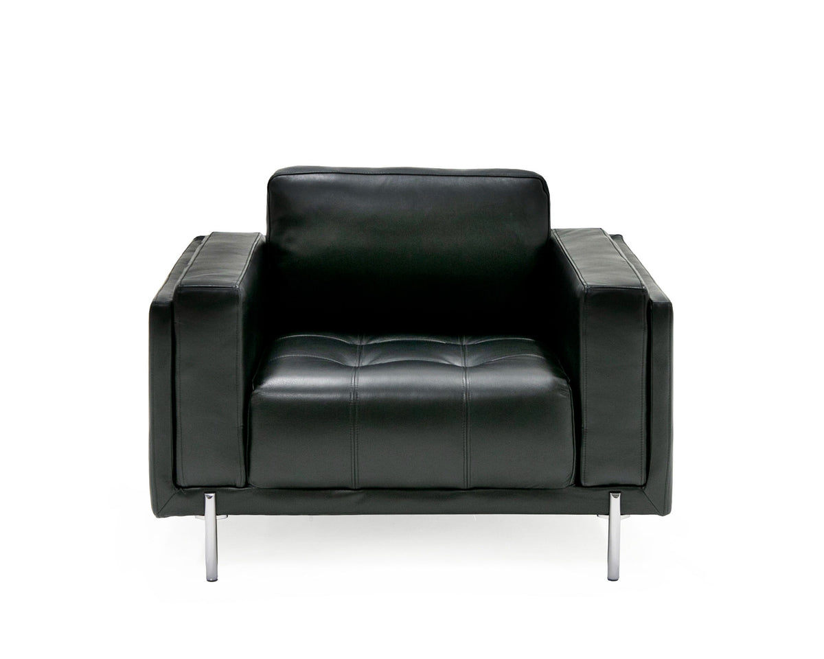 Schmidt - Modern Black Leather Chair