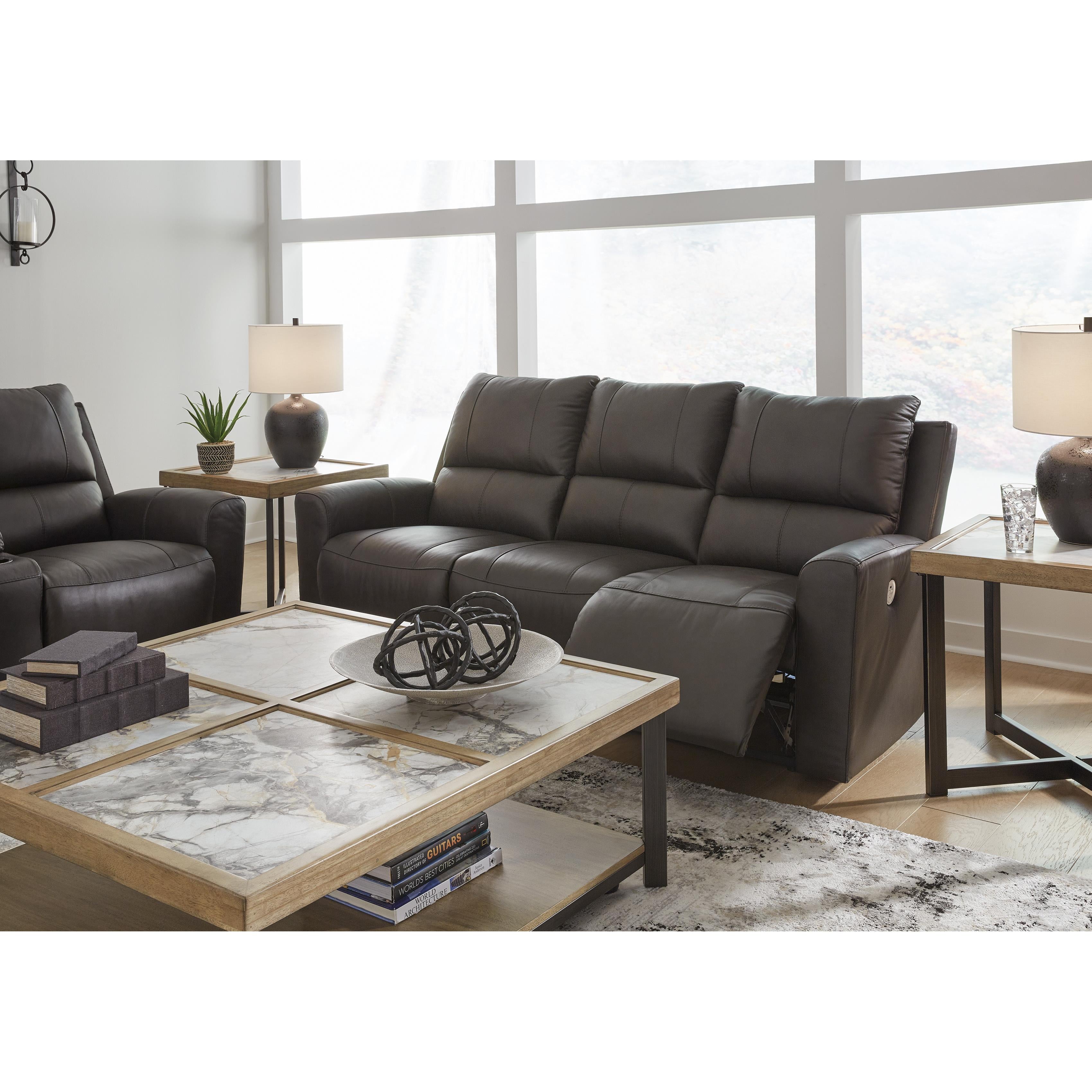 Signature Design by Ashley Boxmere Power Reclining Leather Match Sofa U1310087 IMAGE 10