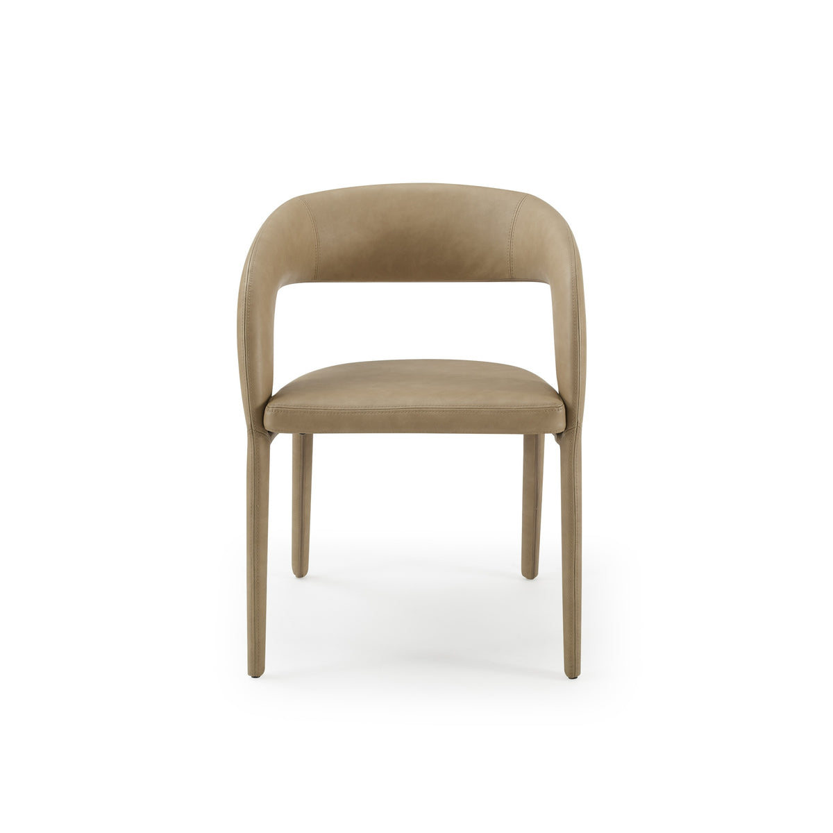 Faerron - Modern Tan Leatherette Dining Chair