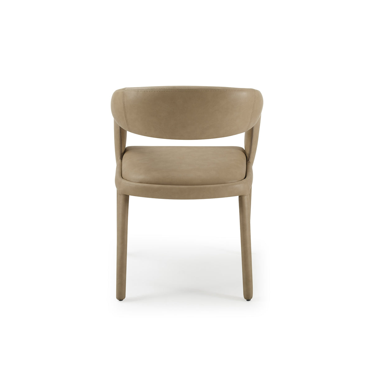 Faerron - Modern Tan Leatherette Dining Chair