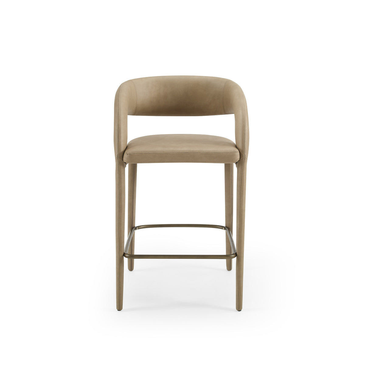 Faerron - Modern Tan Leatherette Counter Chair