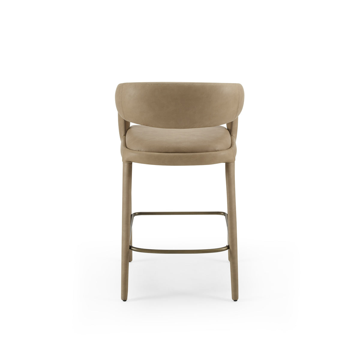 Faerron - Modern Tan Leatherette Counter Chair