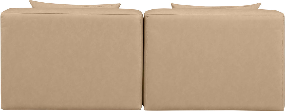 Cube - Modular 2 Piece Armless Sofa - Tan