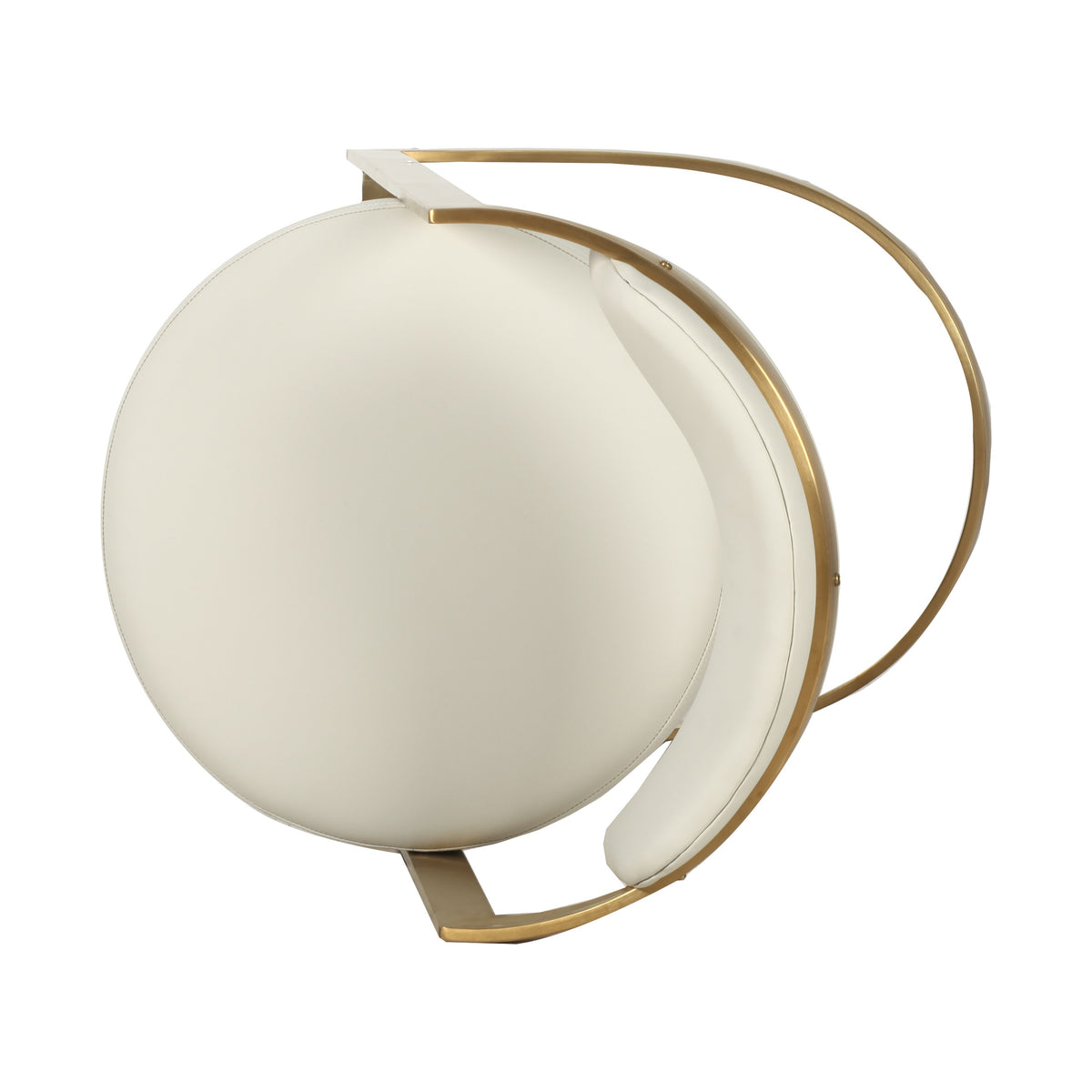 Shandra - Beige Leatherette + Gold Counter Stool