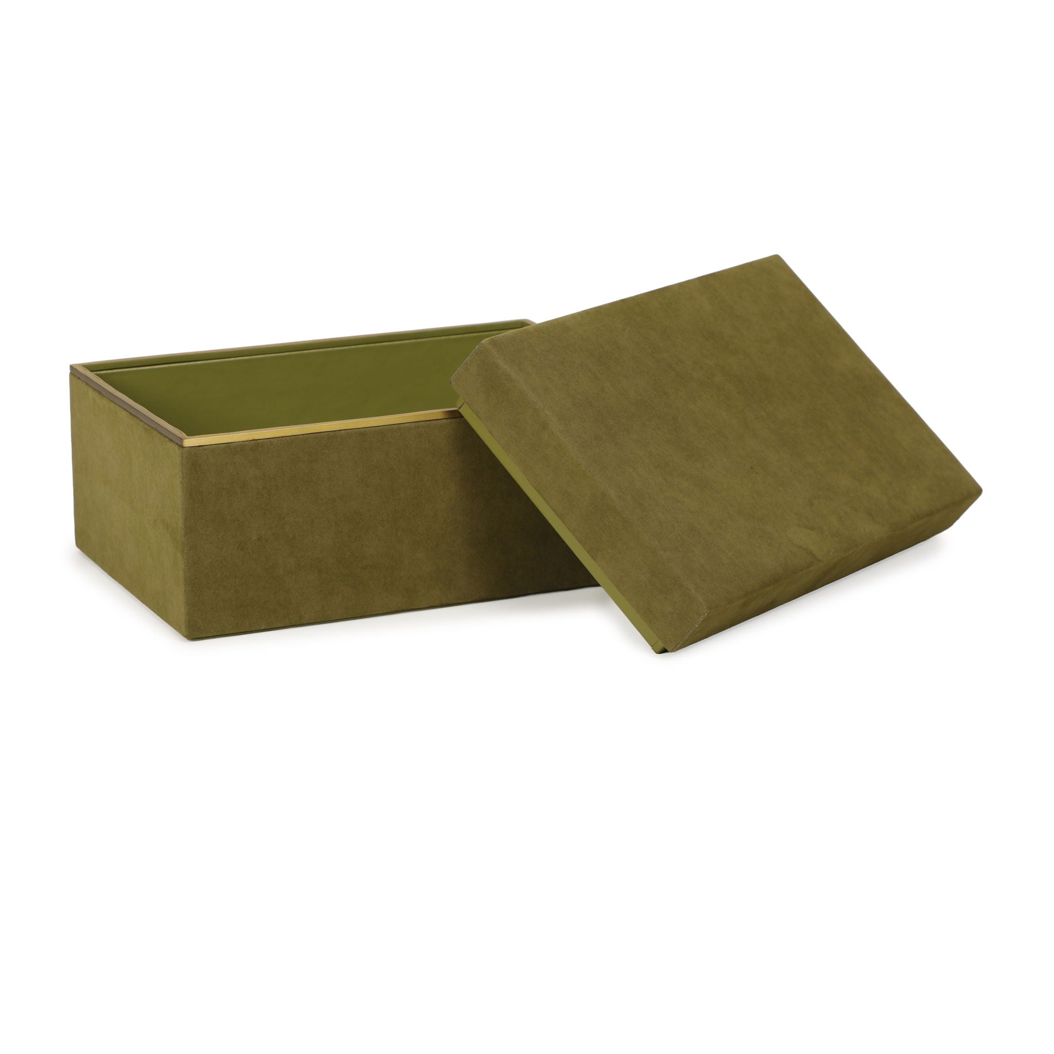 Pisa - Vegan Suede Contract-Grade Storage Box - Green