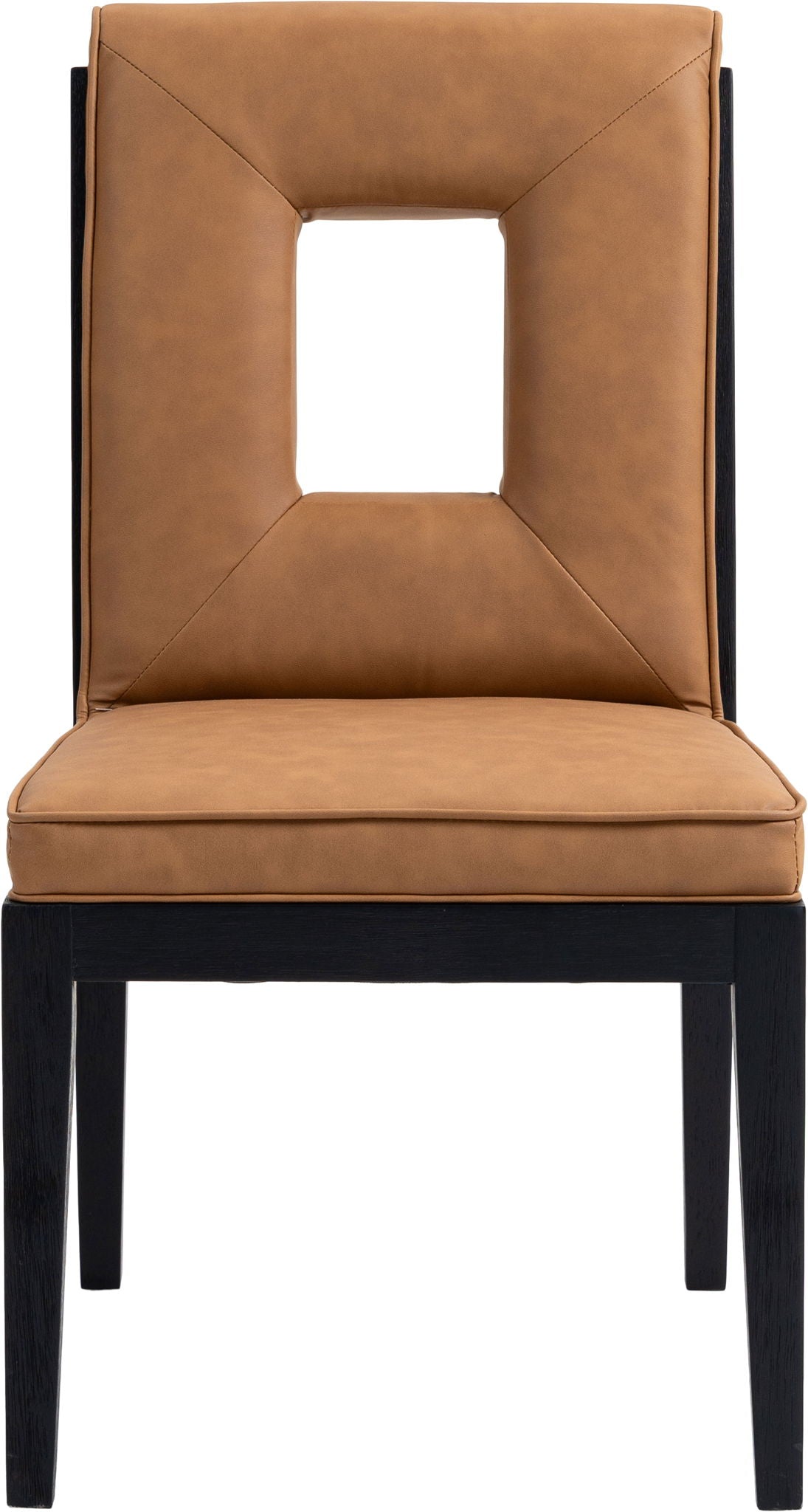 Gwendolyn - Faux Leather Dining Side Chair With Black Frame (Set of 2)