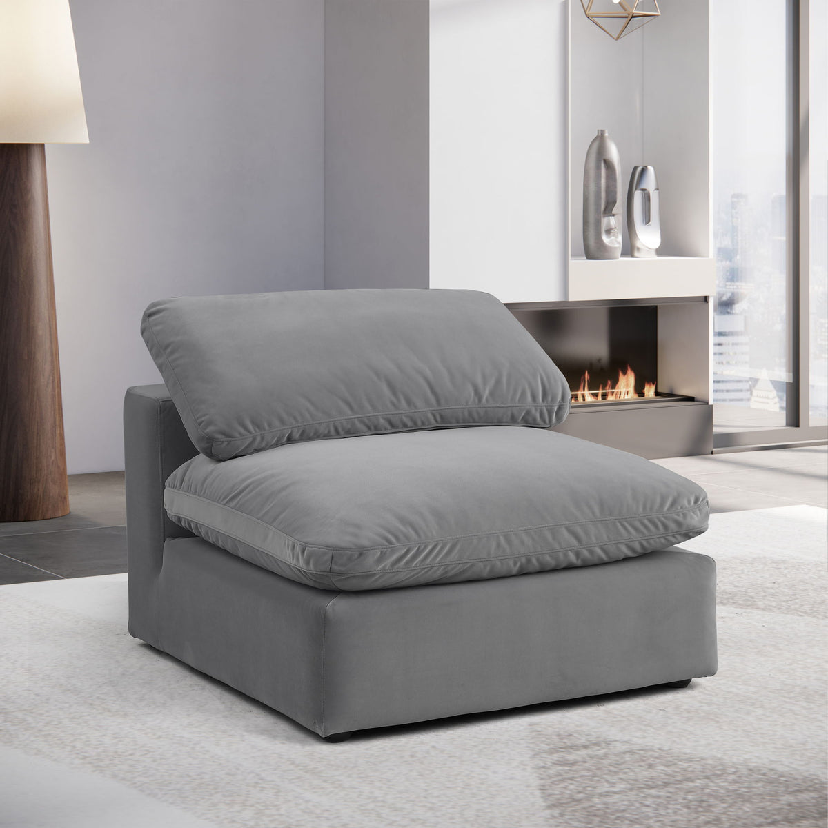 Comfy - Velvet Armless Chair