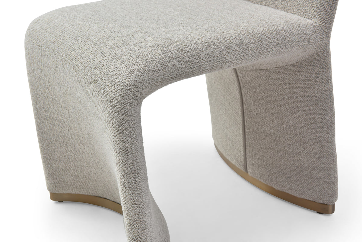Kenda Contemporary Grey and Brushed Gold Dining Chair (Set of 2)